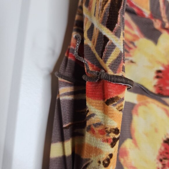 JM collection boho floral print mesh maxi skirt size S - Picture 6 of 7